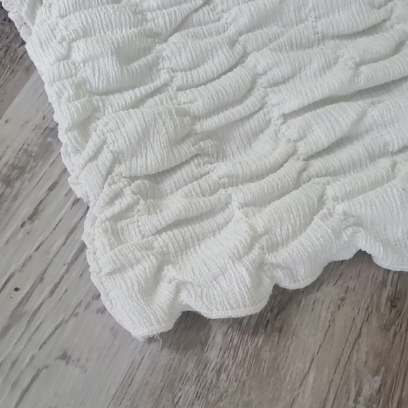 House of Harlow 1960 Ruched Crop Top Cream White Size M Boho Fairycore - Picture 7 of 13